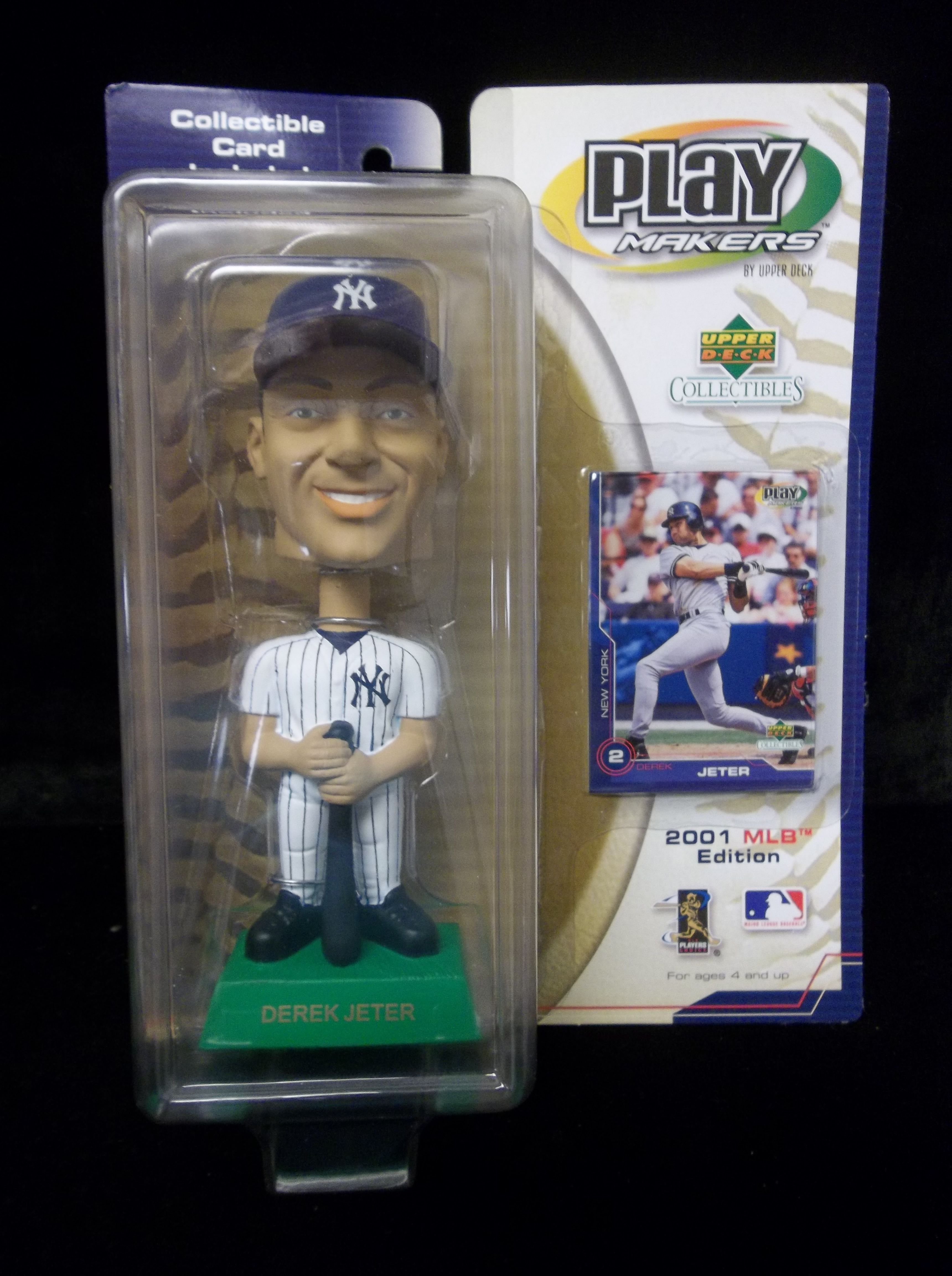 Derek Jeter Upper Deck Playmakers Bobble Head and Collectible 