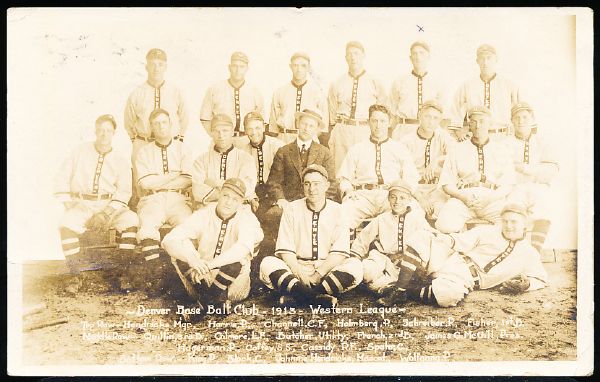 1913 Denver Bears Baseball Club Postcard