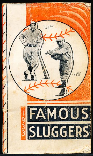 1933 Louisville Slugger Famous Sluggers Yearbook- Jimmie Foxx and Chuck Klein on Cover