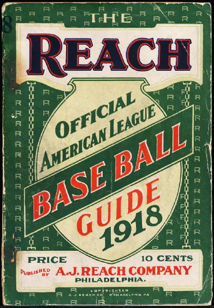 1918 Reach Official American League Baseball Guide