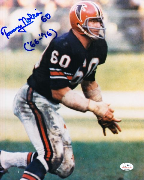 Tommy Nobis Autographed Atlanta Falcons Ftbl. Color 8” x 10” Photo- SGC Authenticated