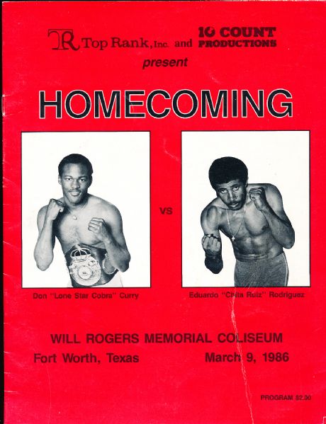 March 9, 1986 Donald Curry v. Eduardo Rodriguez Boxing Program