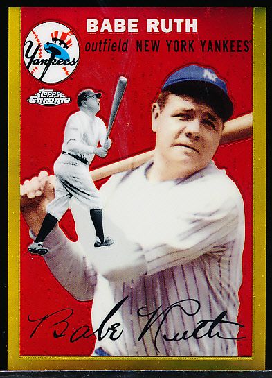 2011 Topps Factory Set Gold Refractor Babe Ruth Card Yankees