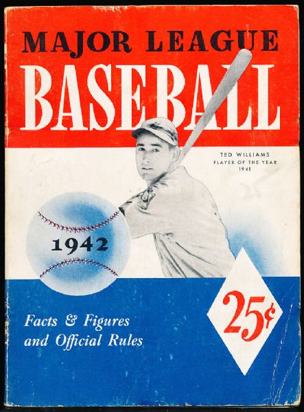 Major League Baseball(1942) by Whitman- Ted Williams on cover