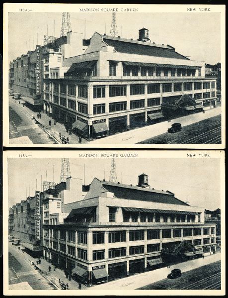 Madison Square Garden- Pre Linen Postcard- #113 A Manhattan Postcard- 2 cards