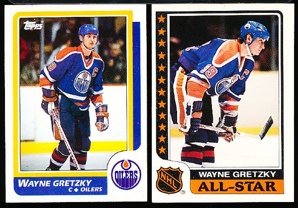 1986-87 Topps Hockey- 4 Asst. Wayne Gretzky Cards