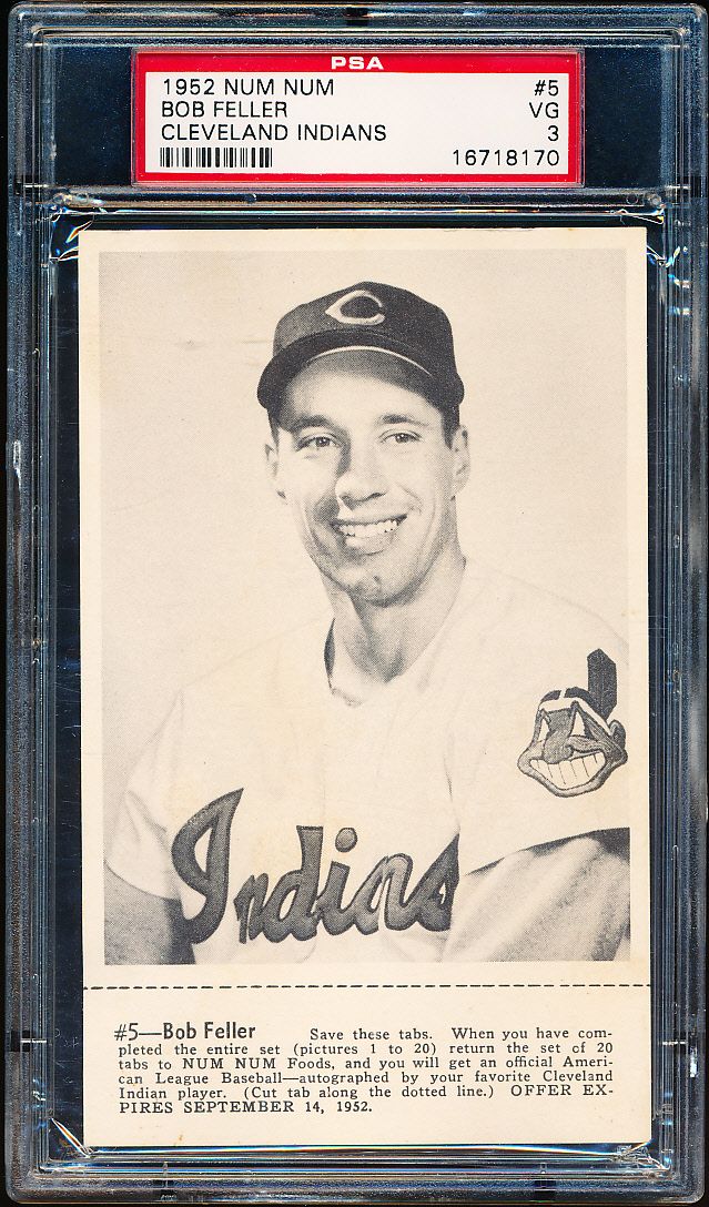 1952 Topps Baseball 88 Cleveland Indians Bob Feller PSA 5 EX -  Denmark