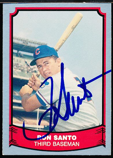 1988 Pacific Baseball Legends #97 Ron Santo, Cubs- Autographed