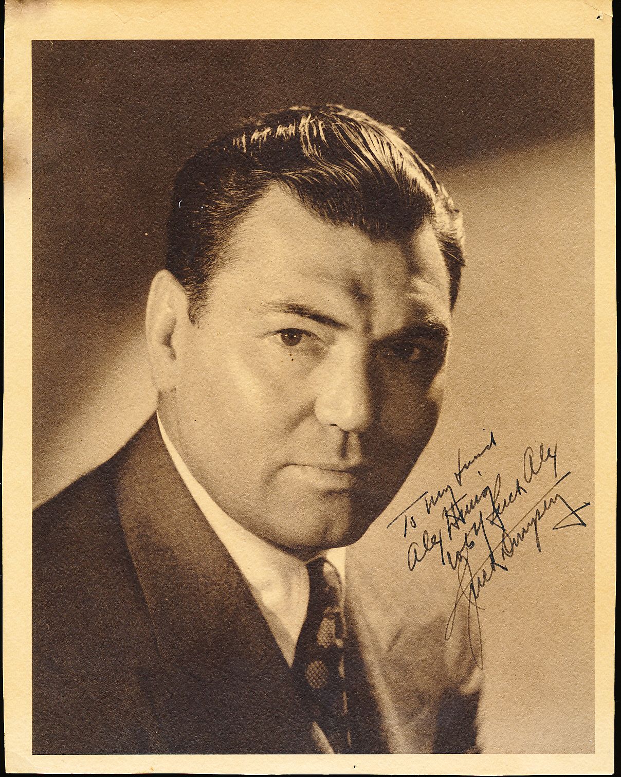 Lot Detail - Jack Dempsey Boxer Autographed 8 x 10 Photo