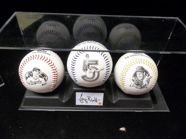 1999 Fotoball/McDonald’s George Brett Baseball Set of 3 Balls