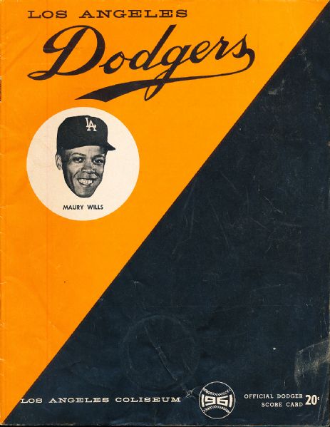 Lot Detail - 1961 Los Angeles Dodgers Scorecard vs. San Francisco Giants
