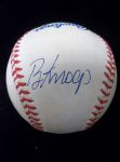 Bobby Knoop Autographed Official AL Gene Budig Bsbl.