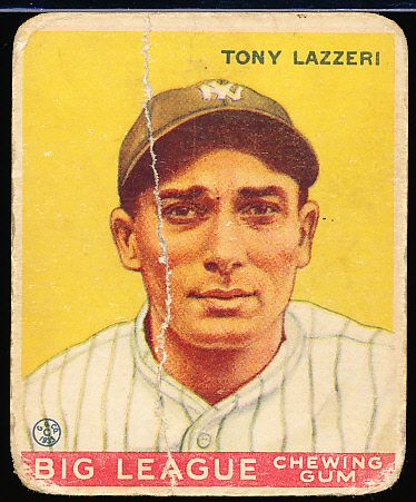 1933 Goudey Baseball- #31 Tony Lazzeri, Yankees