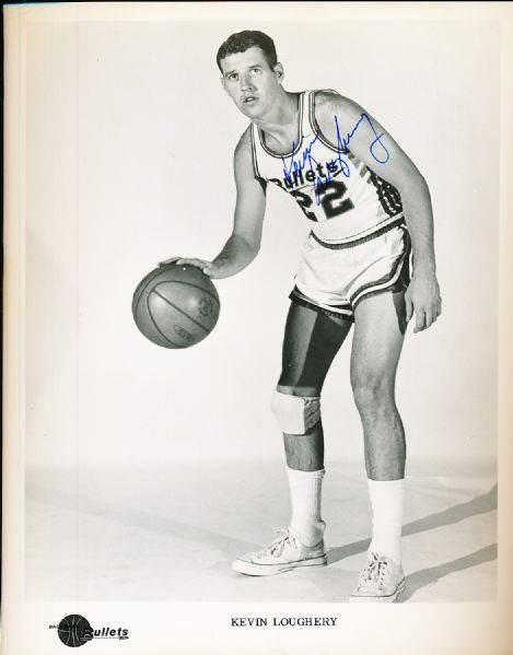 Kevin Loughery Autographed Baltimore Bullets B/W Bskbl. 8” x 10” Photo