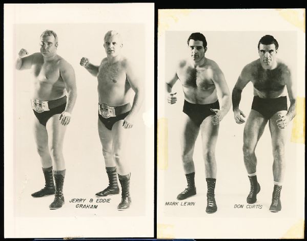 1950’s-60’s Wrestling Photo Postcards- 2 Diff. 