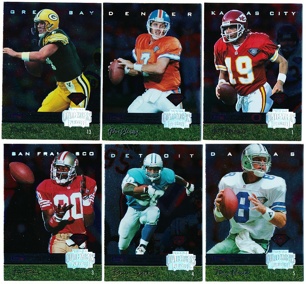 Lot Detail - 1994 Playoff Contenders Football- Back to Back- Complete ...