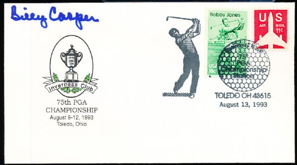 August 13, 1993 Inverness Club 75th PGA Championship Golf Cachet- Autographed by Billy Casper