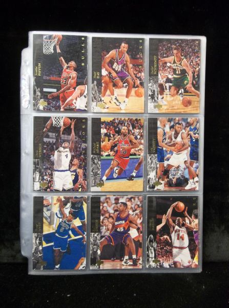 1994-95 Upper Deck Special Edition Basketball Complete Set of 225 with #MJR1 Jordan (2 Cards) in Pages