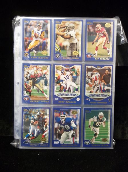 2000 Topps Collection Football Complete Set of 400 in Pages