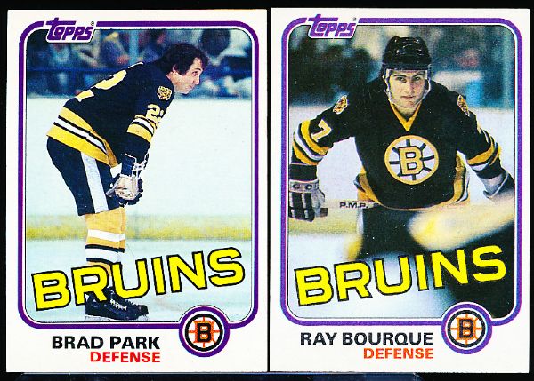 1981-82 Topps Hockey Boston Bruins- Approx. 130 Asst. Cards