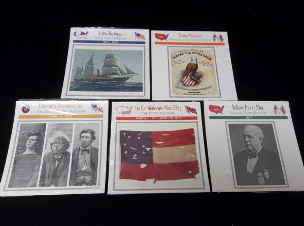 1993-95 Atlas Editions American Civil War Subscription Cards- Series #31 to #35- (100 Diff. Cards)