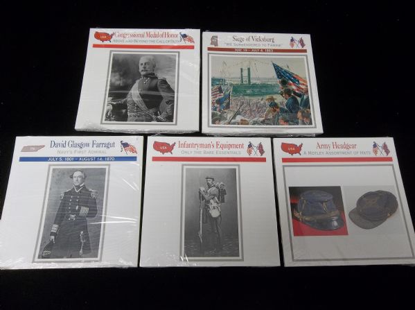 1993-95 Atlas Editions American Civil War Subscription Cards- Series #41 to #45- (100 Diff. Cards)