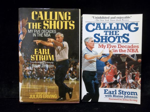 1990 Calling the Shots: My Five Decades in the NBA by Earl Strom with Blaine Johnson- 2 Copies