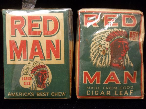 1940’s-50’s Red Man Tobacco Packages- 2 Diff.