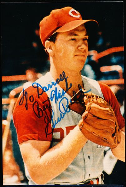 Gus Bell Autographed Cincinnati Reds 4” x 6” Color Photo