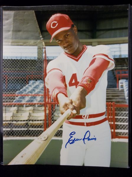 Eric Davis Autographed Cincinnati Reds Bsbl. Color 8” x 10” Photo