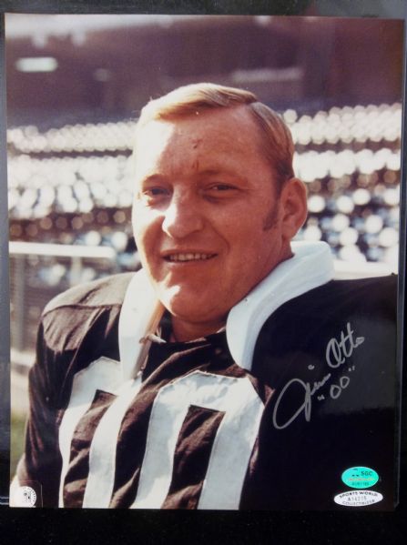 Jim Otto Autographed Oakland Raiders Color 8” x 10” Photo- SGC Certified