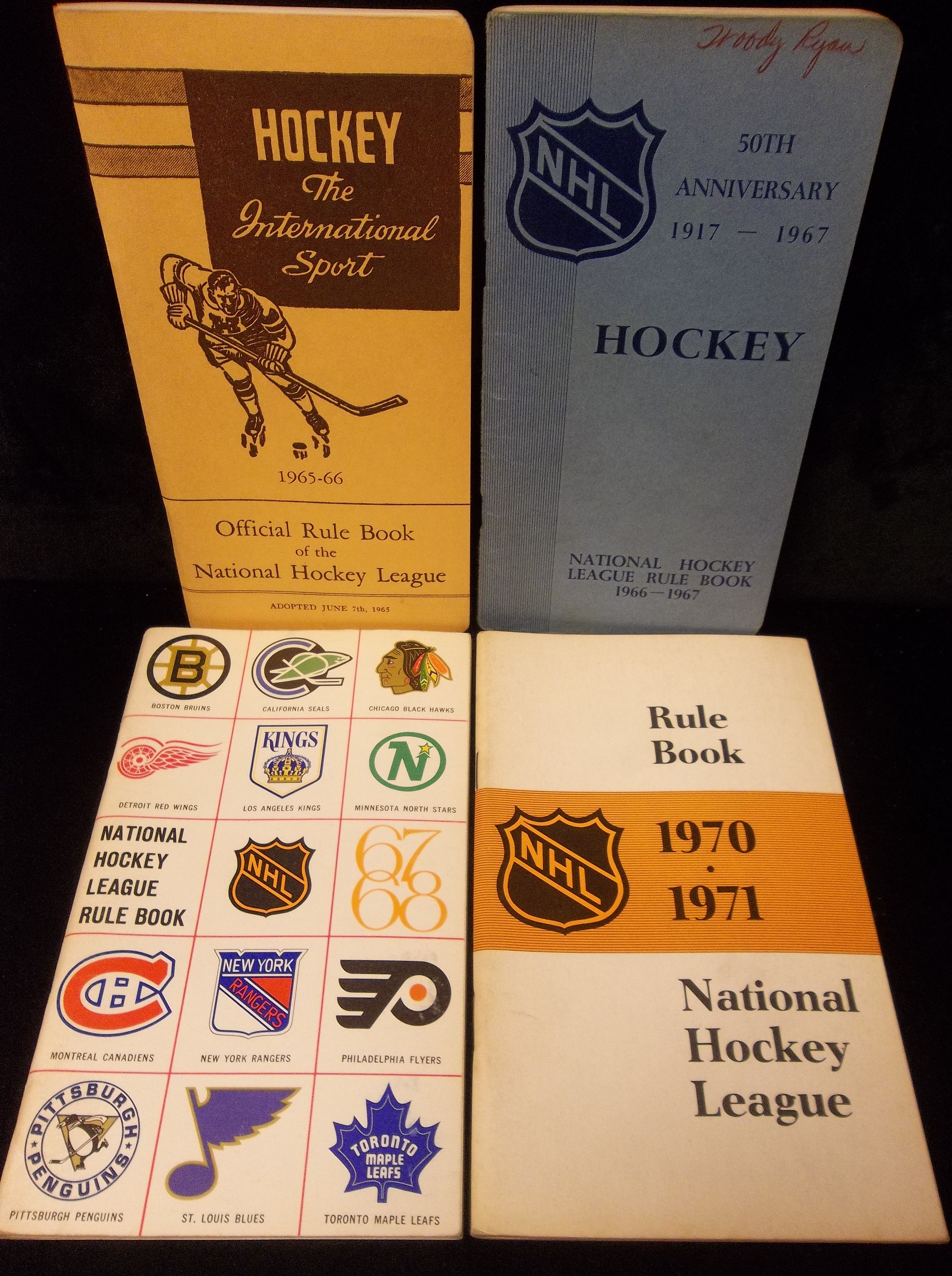 Lot Detail CleanUp Lot of 13 Diff. NHL Official Rule Books