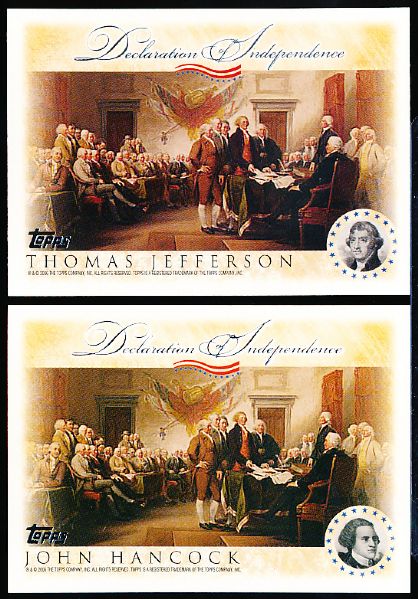 2006 Topps Baseball- “Declaration of Independence” Complete Insert Set of 56