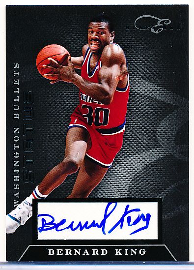 2011-12 Panini Black Box Bskbl. “Autograph” #168 Bernard King, Bullets