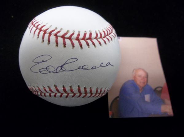 Ed Roebuck Autographed Official MLB (Selig Commissioner) Baseball