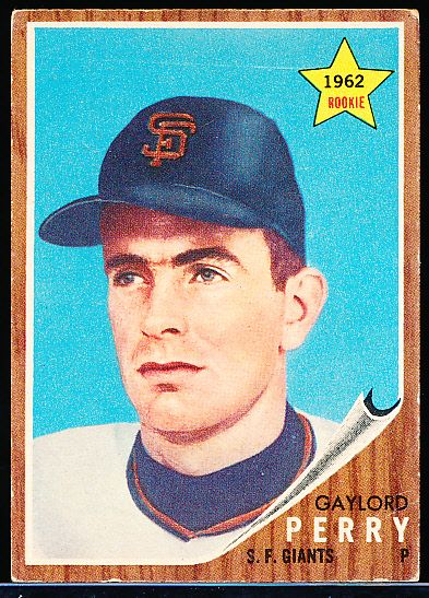 Lot Detail - 1962 Topps Bb- #199 Gaylord Perry RC