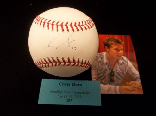 Chris Getz Autographed Official MLB (Bud Selig Commissioner) Baseball