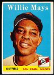 1958 Topps Baseball- #5 Willie Mays, Giants