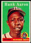 1958 Topps Baseball- #30 Hank Aaron, Braves