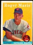 1958 Topps Baseball- #47 Roger Maris, Indians- Rookie! 