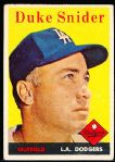 1958 Topps Baseball- #88 Duke Snider, Dodgers