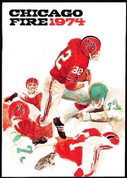 1974 Chicago Fire WFL Media Guides- 5 Guides