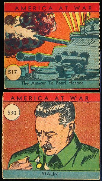 1942 W. S. & Co. “America at War” Strip Cards- 19 Diff.