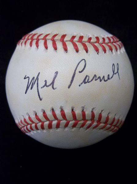 Mel Parnell Autographed Official A.L. (Gene Budig President) Baseball