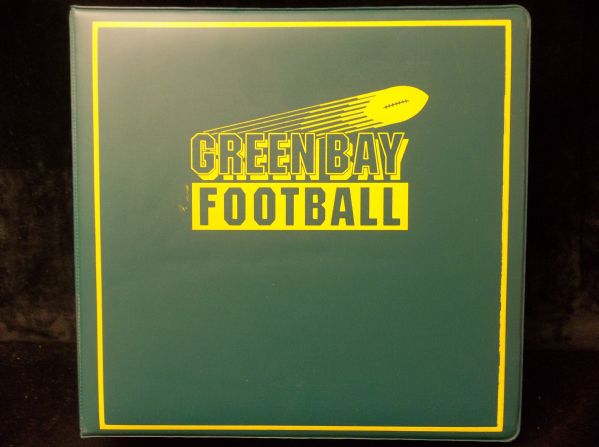 1992-93 Green Bay Packers Ftbl. Cards in Pages and “Green Bay Football” Binder with 221 Diff. Cards