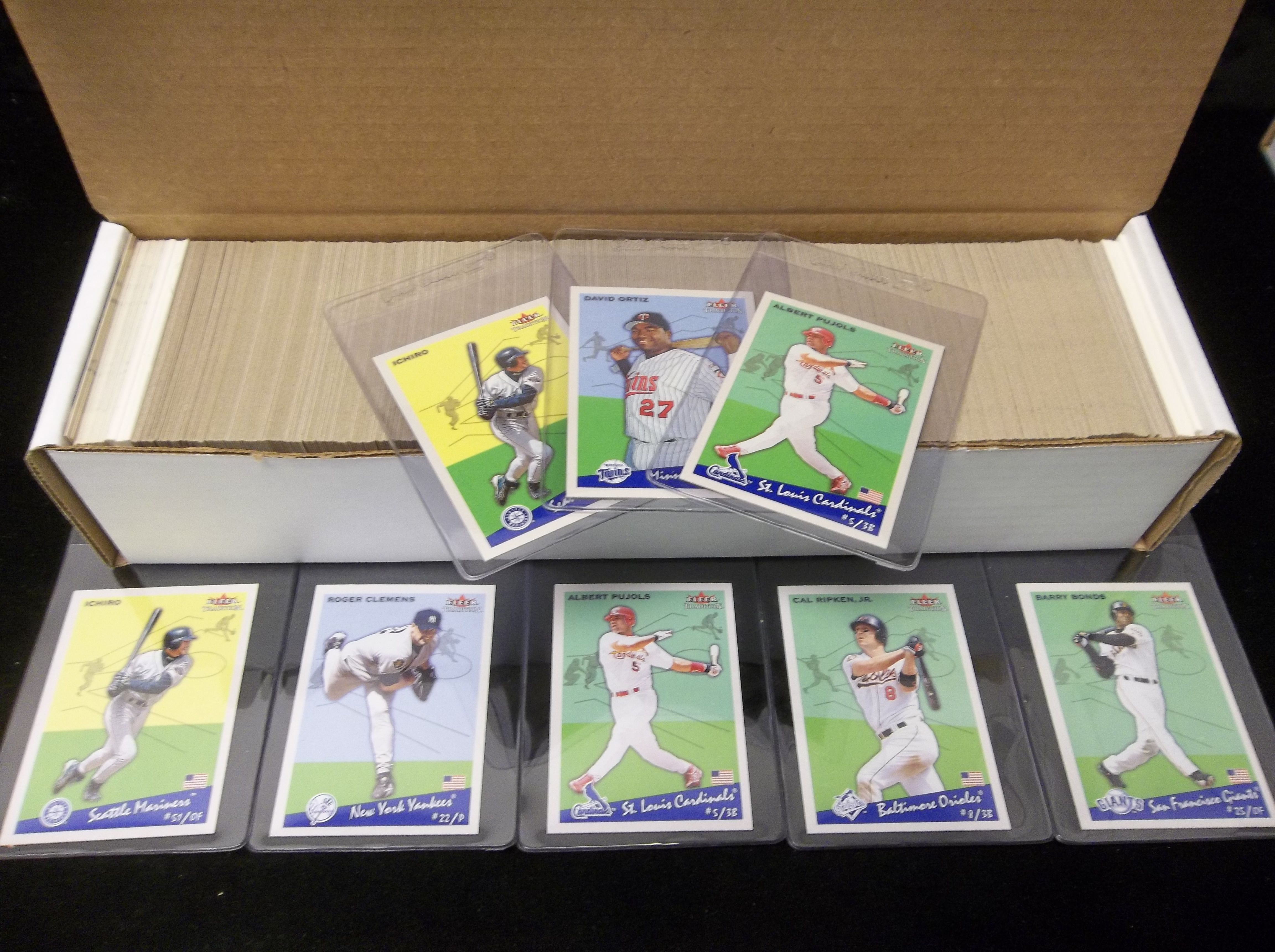 Lot Detail - 2002 Fleer Tradition Baseball Complete Set of 500 Plus 14 ...