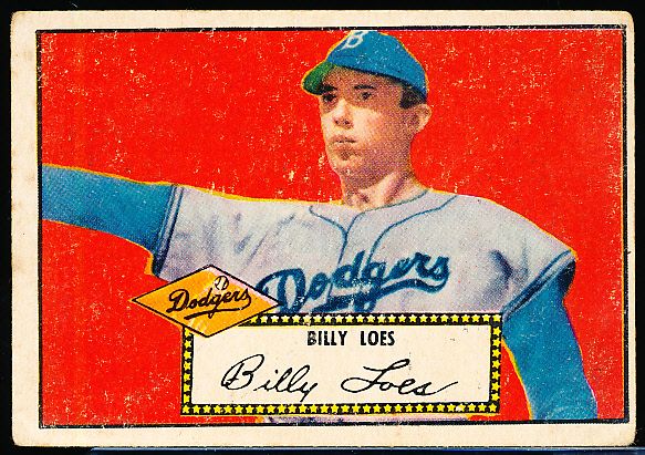 1952 Topps Baseball- #20 Billy Loes, Dodgers- Red Back