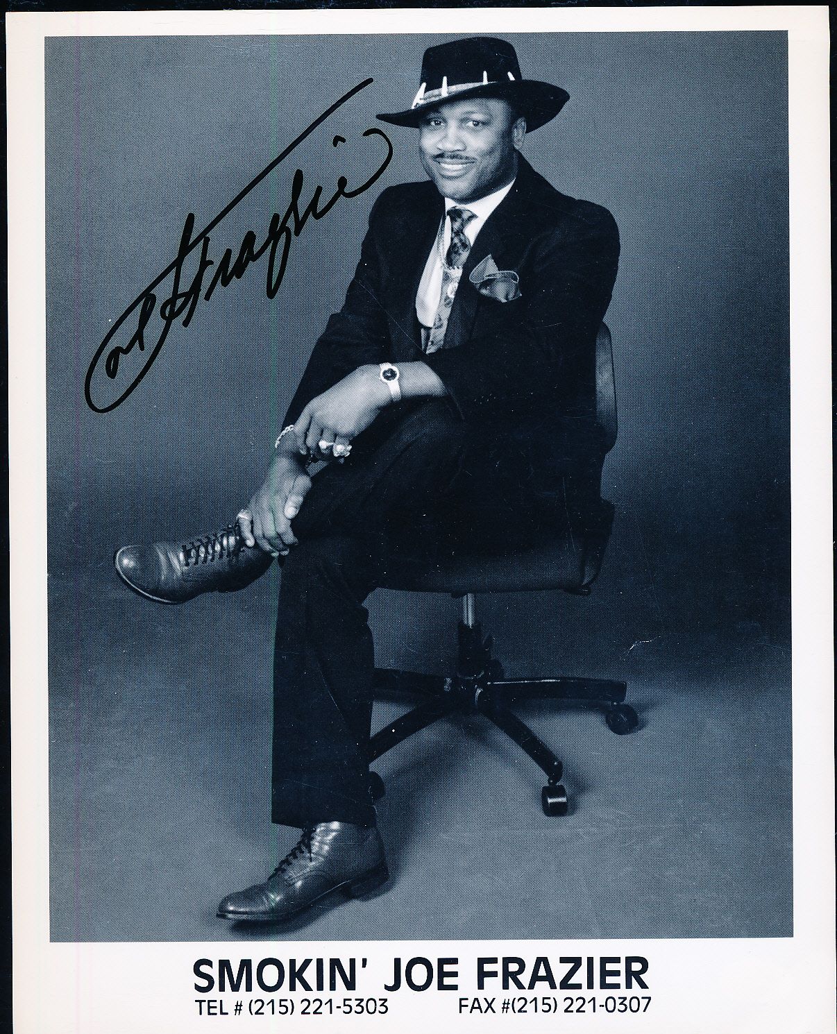 Lot Detail - Joe Frazier Autographed Promotional B/W 8” x 10” Photo