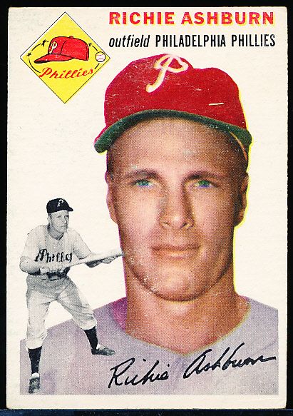 1954 Topps Baseball- #45 Richie Ashburn, Phillies