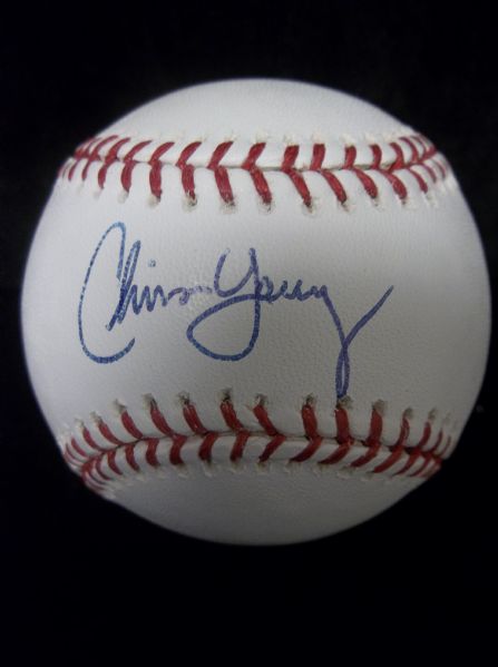 Chris Young Autographed Official MLB (Selig Commissioner) Baseball